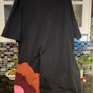 Black mini Dress with Colorful Patchwork